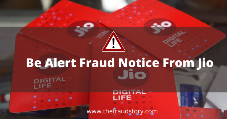 Be Alert Fraud Notice From Jio